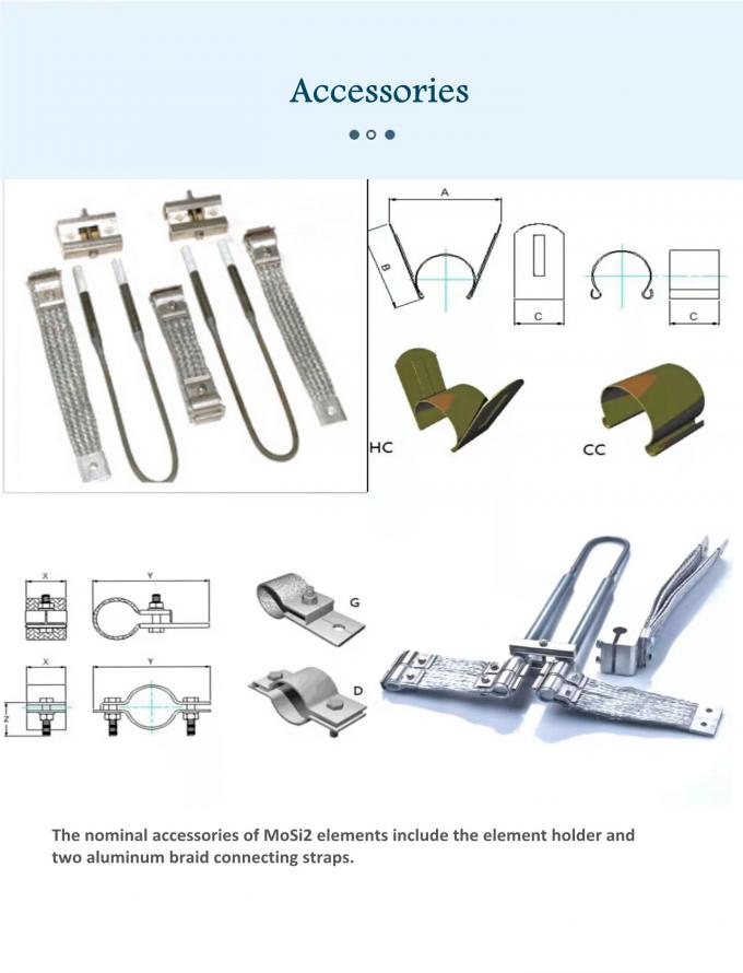 1800c U Type Mosi2 موليبدينوم ديزيليسيد عنصر تسخين للفرن الكهربائي 2