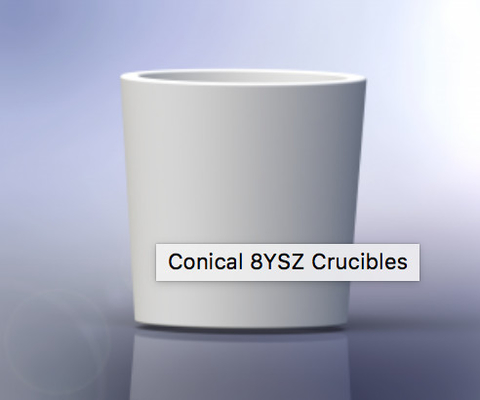 أجزاء السيراميك الفنية المستقرة بالكامل من Yttria 8YSZ Zirconia Crucibles ذوبان أو تلبيد